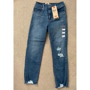 Levi’s high rise straight cropped jeans